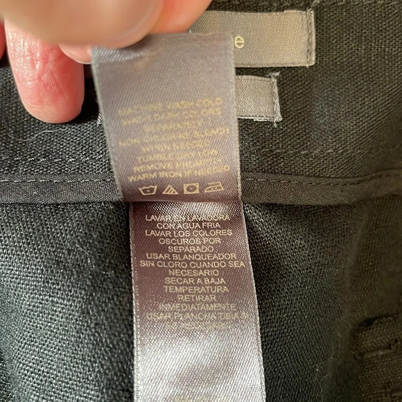 LIZ CLAIBORNE Black Linen Blend Dressy Bermuda Shorts Belt Pockets Flat Front 16 - Picture 8 of 10